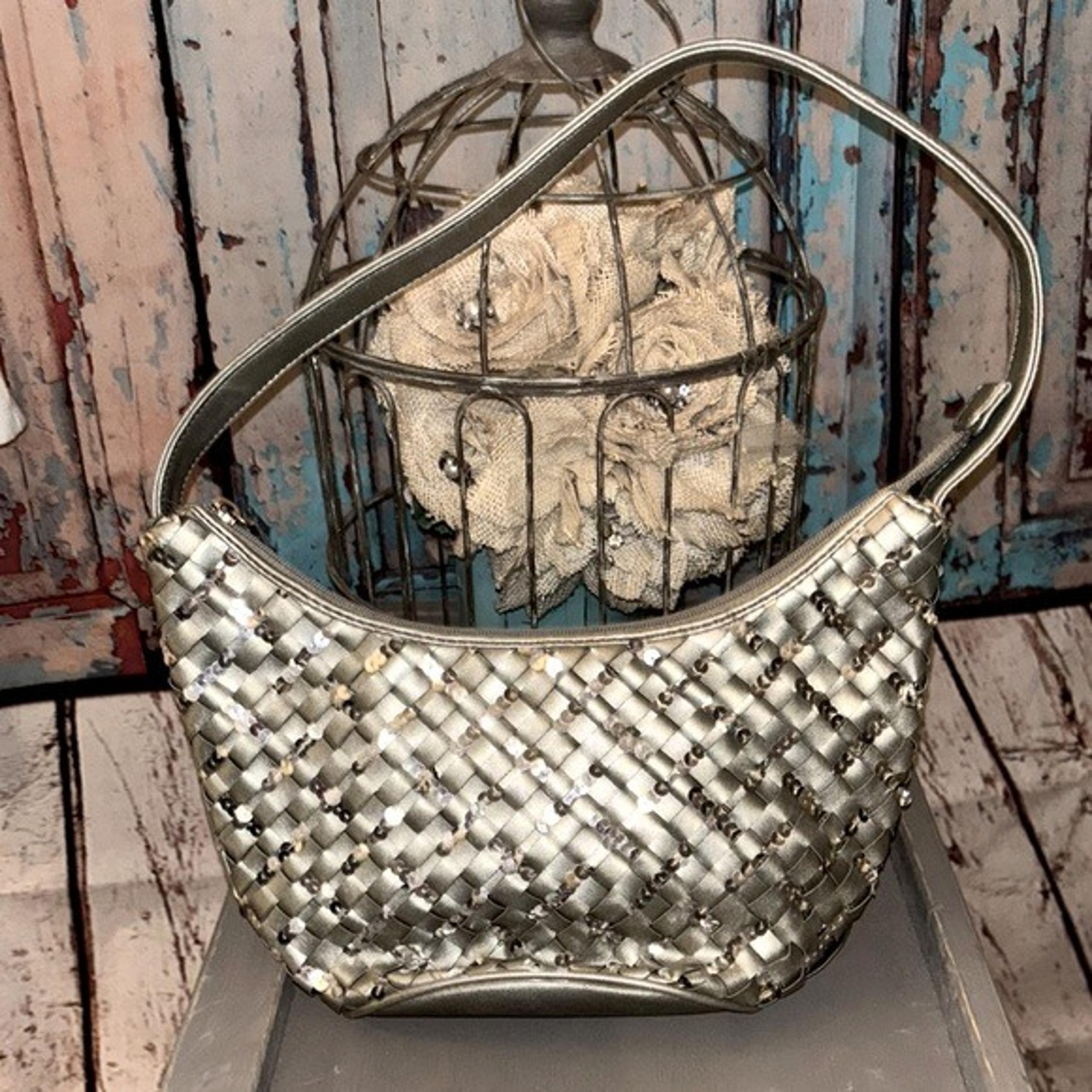 RELIC Silver sequined woven Julie hobo bag -  90’s 00’s GLAM