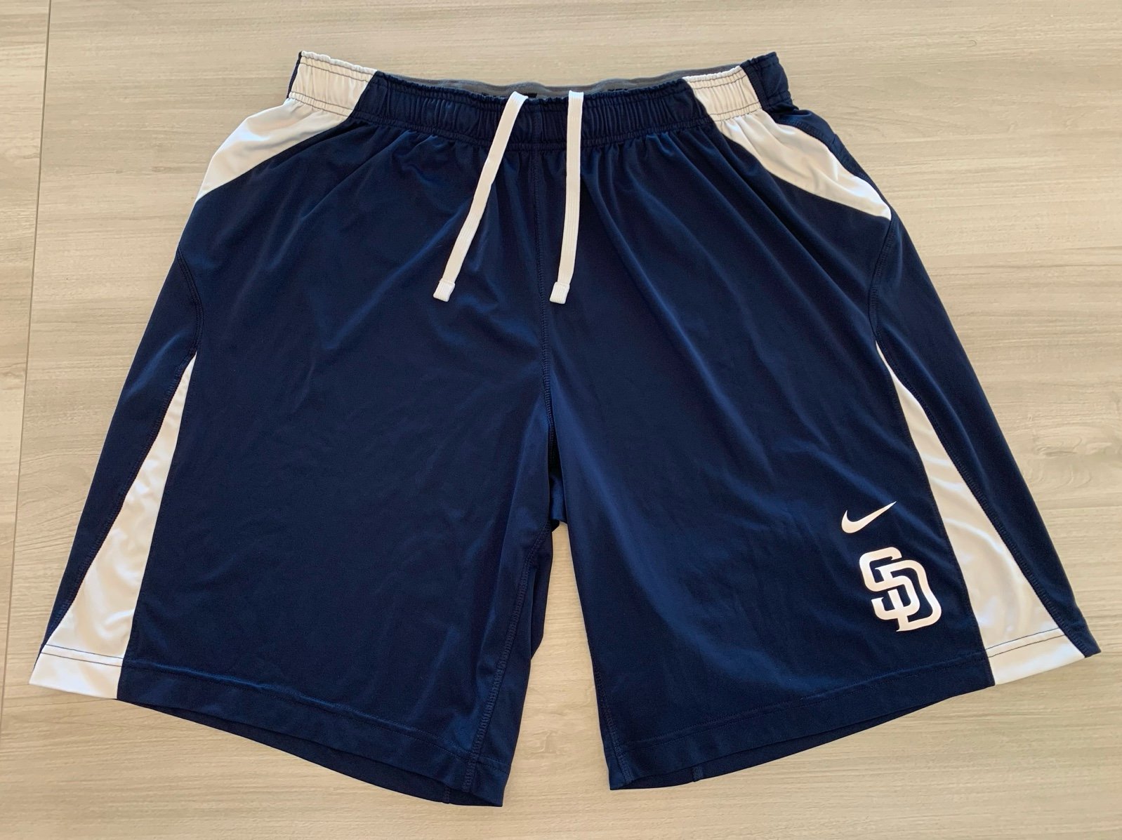 Nike DRI-FIT MLB San Diego Padres Shorts Mens Size 2XL Navy 11 inseam