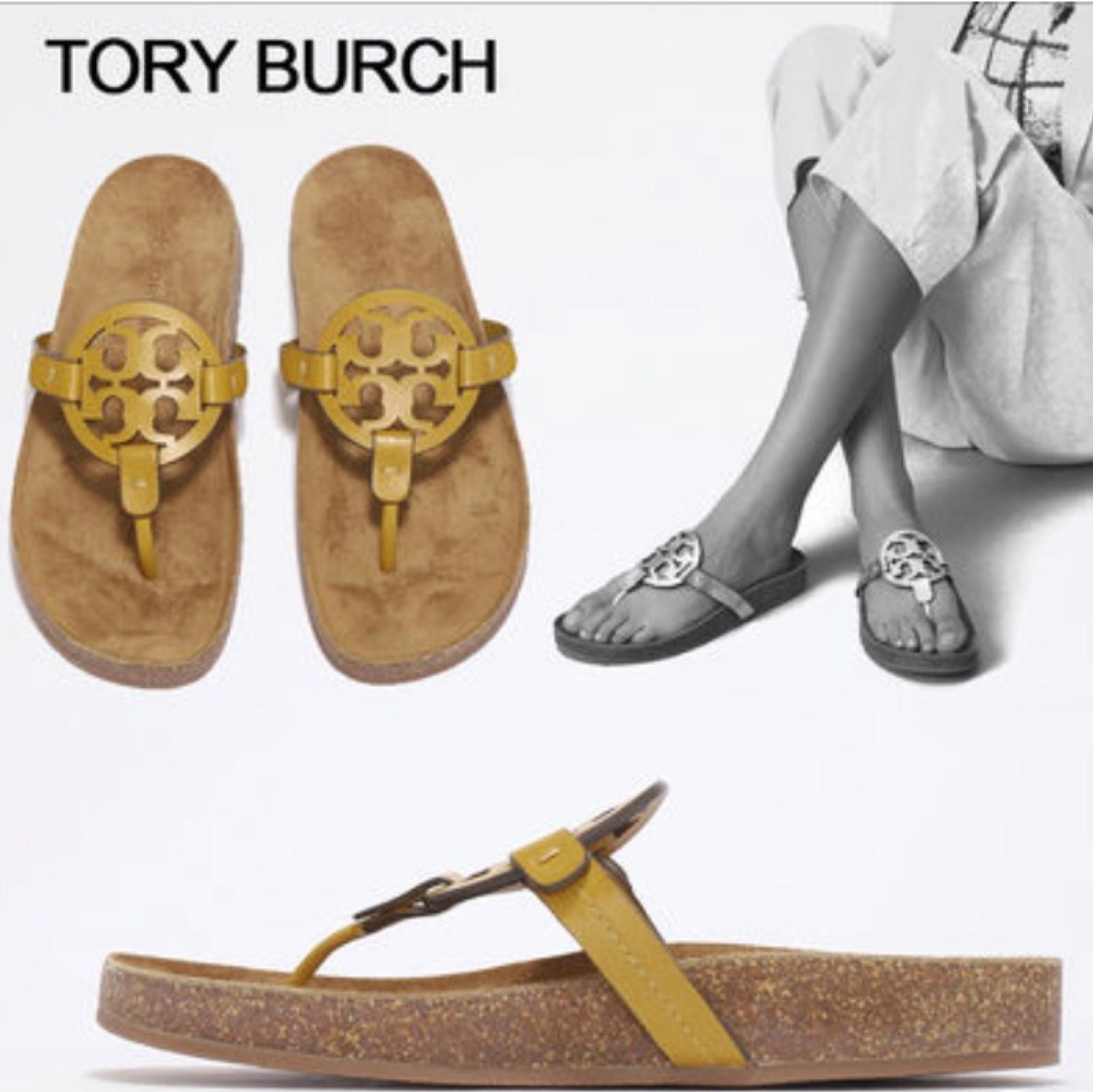 Tory Burch miller cloud sandals NEW