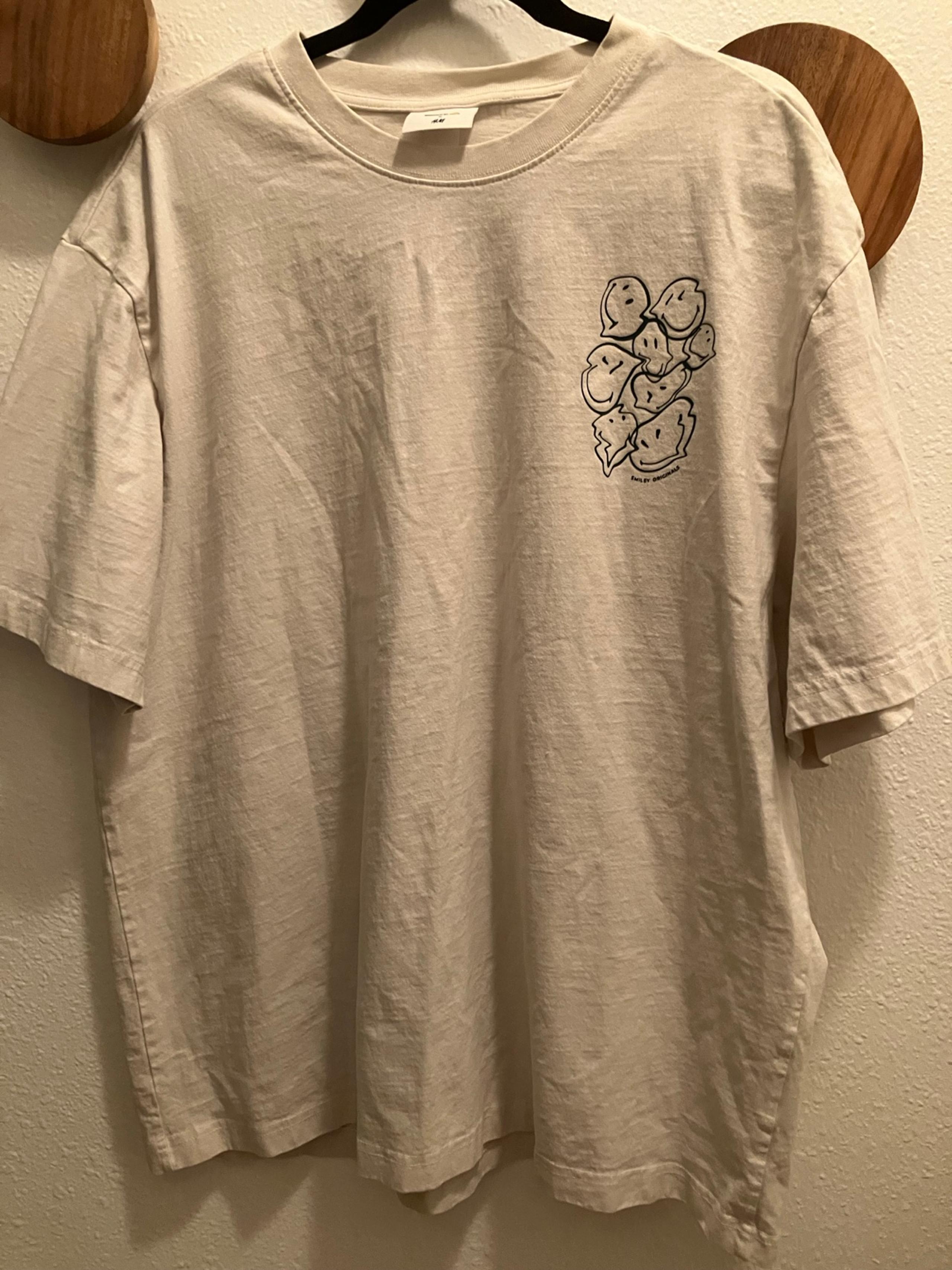 SMILEY + H&M Shirt The Smiley Company Cream Women’s Size XL