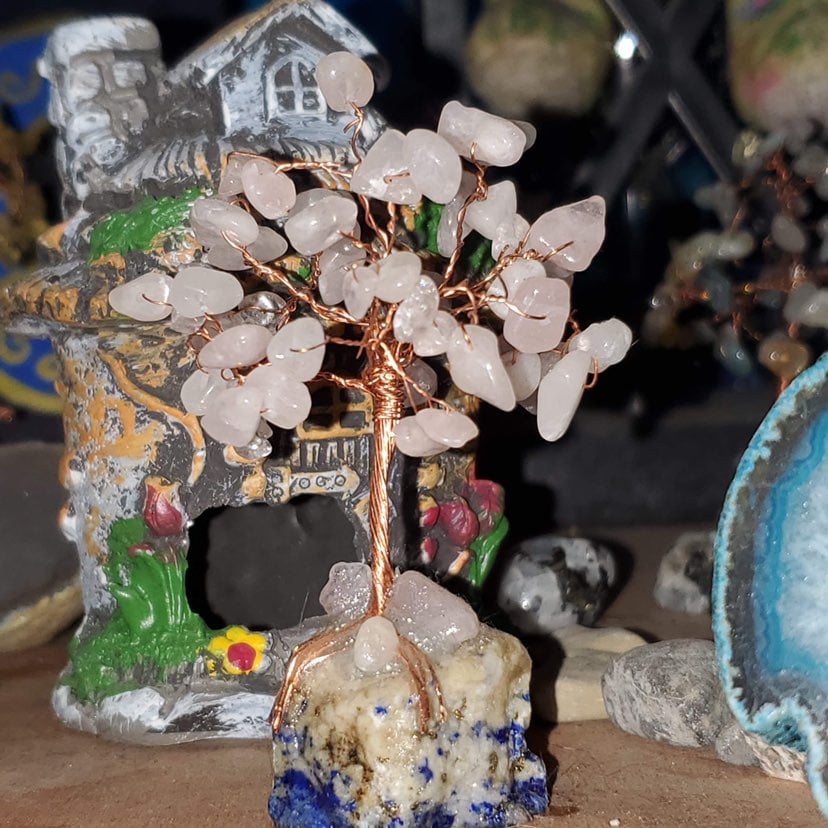 Rose Quartz Handmade Crystal Tree