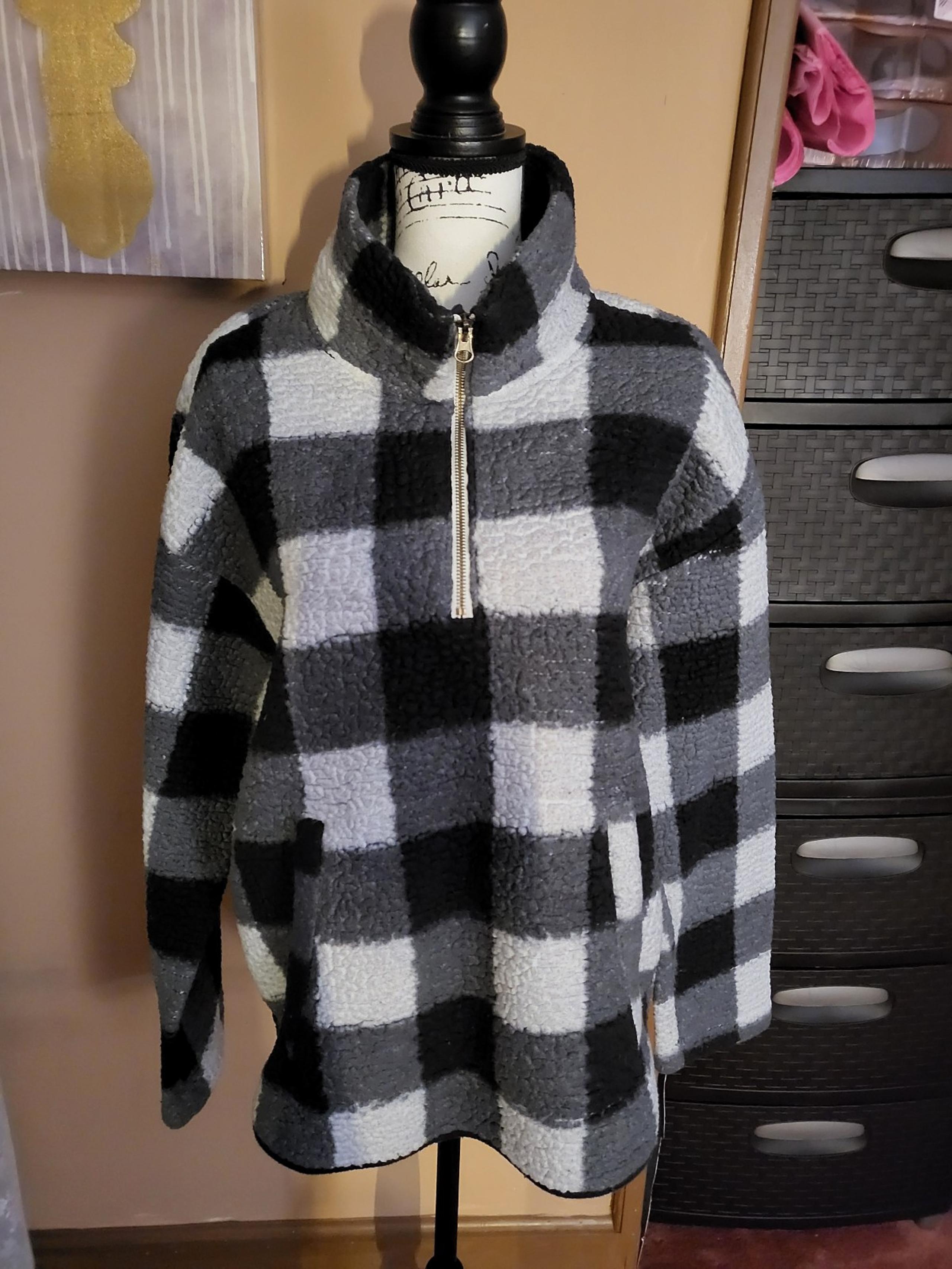 Black Buffalo Plaid Sherpa
