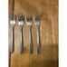 Vintage UTICA Stainless Steel Set of 8 Dinner Forks Rounded Handle Line Design