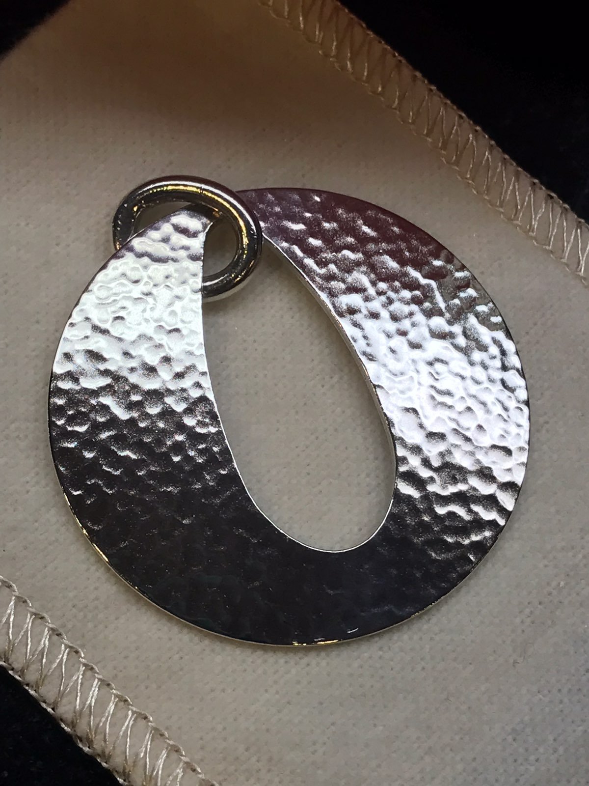 retired JA hammered circle pendant