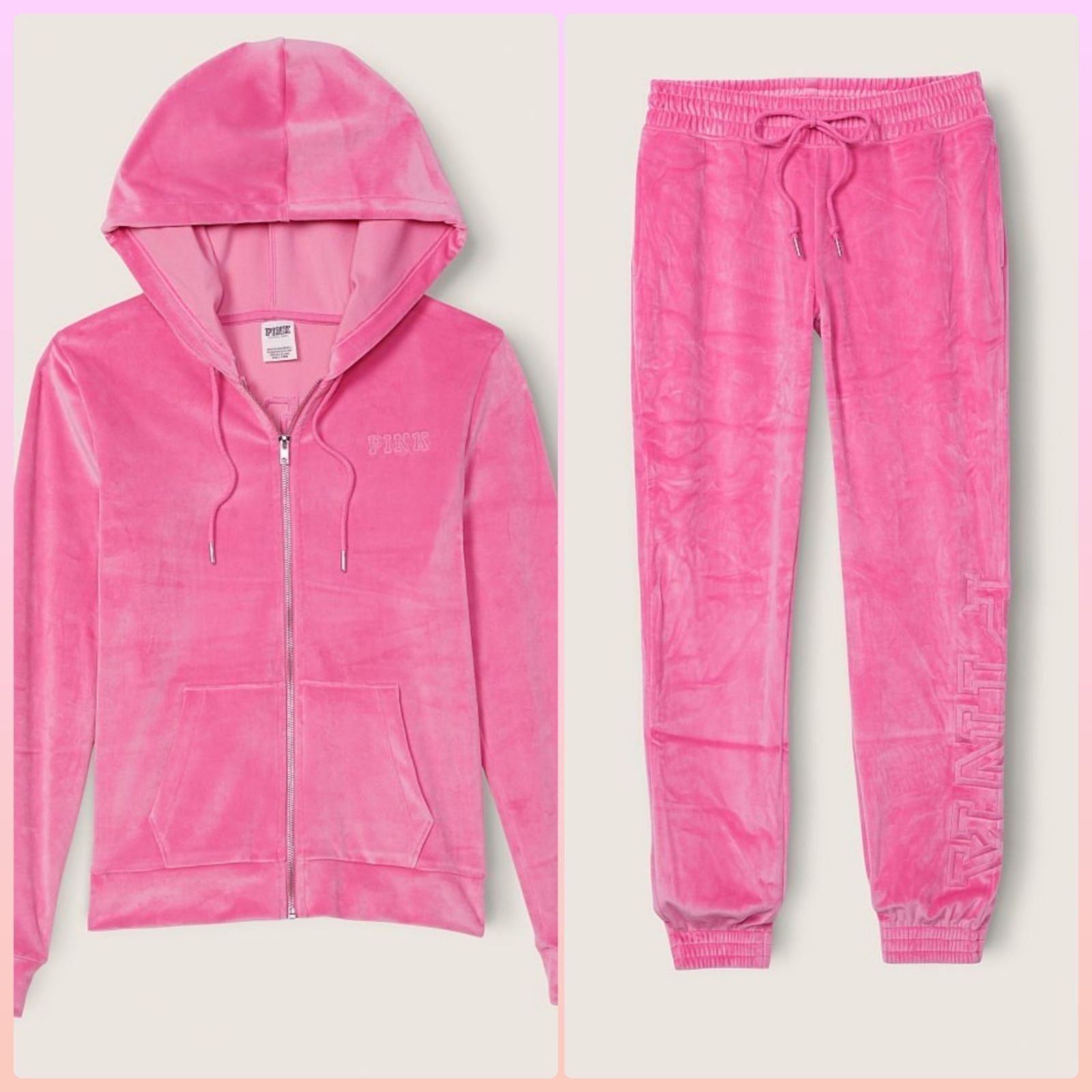 Pink- Velour Lounge Set(XL)
