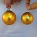 24 Vintage Small & Large Yellow/Gold Shiny Bright Mercury Glass Ornaments