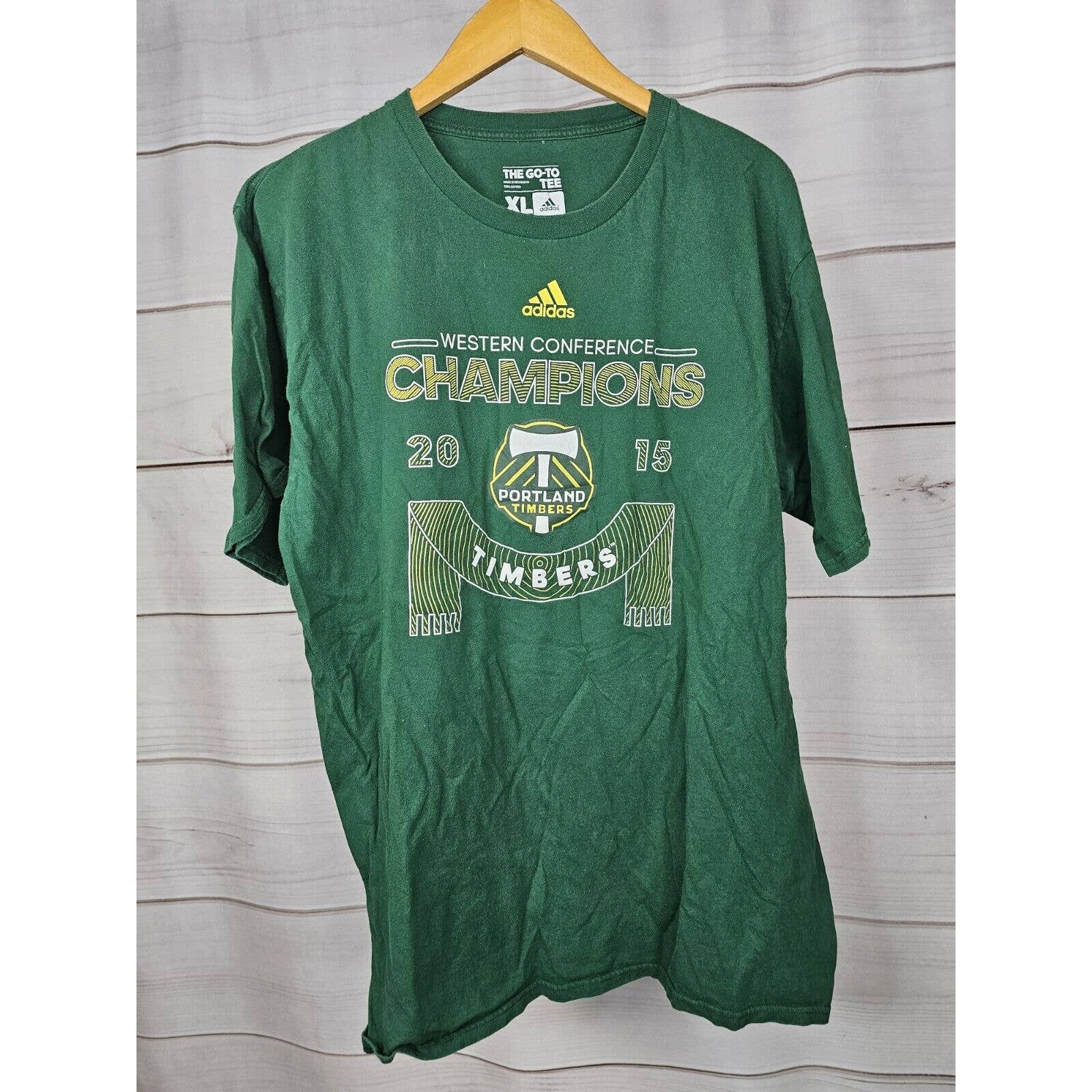 Adidas 2015 Portland Timbers MLS Conference Champions T Shirt Soccer XL #B76