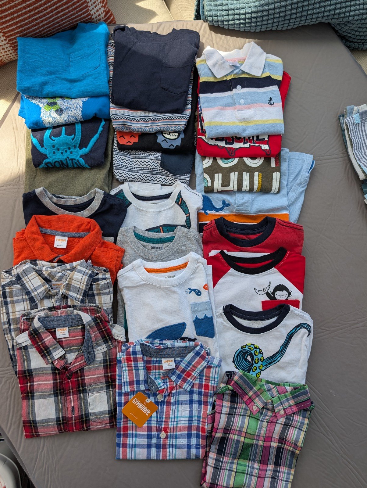 LOT of 24 Gymboree shirts - Boys size 4 - Tees, Plaid Button Ups, Polos