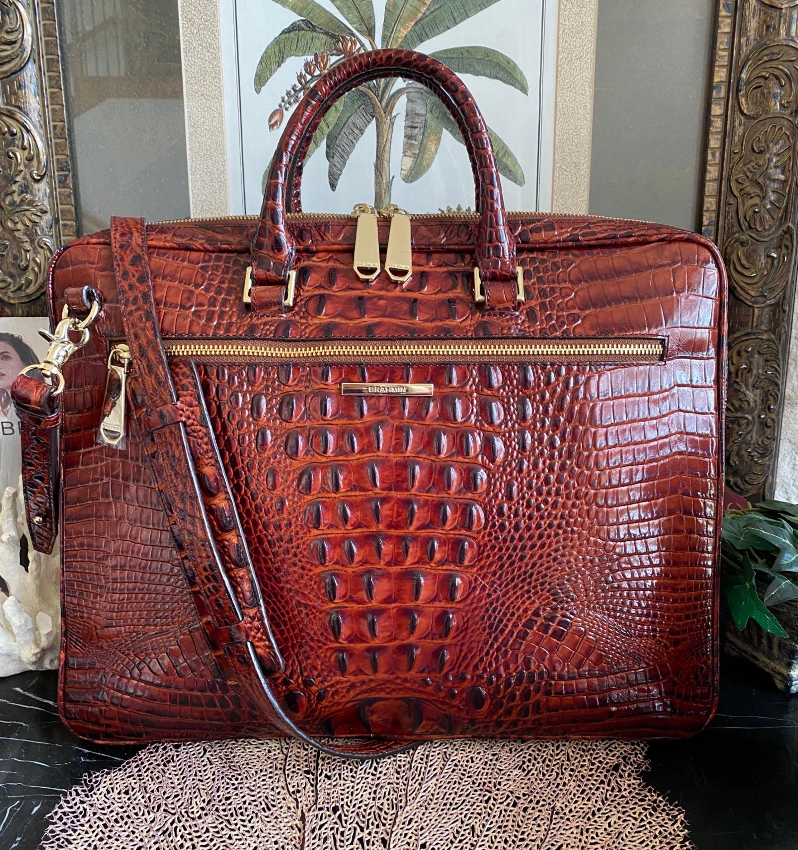 ⭐️GREAT FOR WORK!! Pecan LAPTOP / BUSINESS BAG - Brahmin