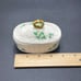 VTG Belleek Porcelain Basket Weave Shamrocks Lidded Trinket Box Gold 7th Mark