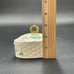 VTG Belleek Porcelain Basket Weave Shamrocks Lidded Trinket Box Gold 7th Mark