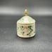 VTG Belleek Porcelain Basket Weave Shamrocks Lidded Trinket Box Gold 7th Mark