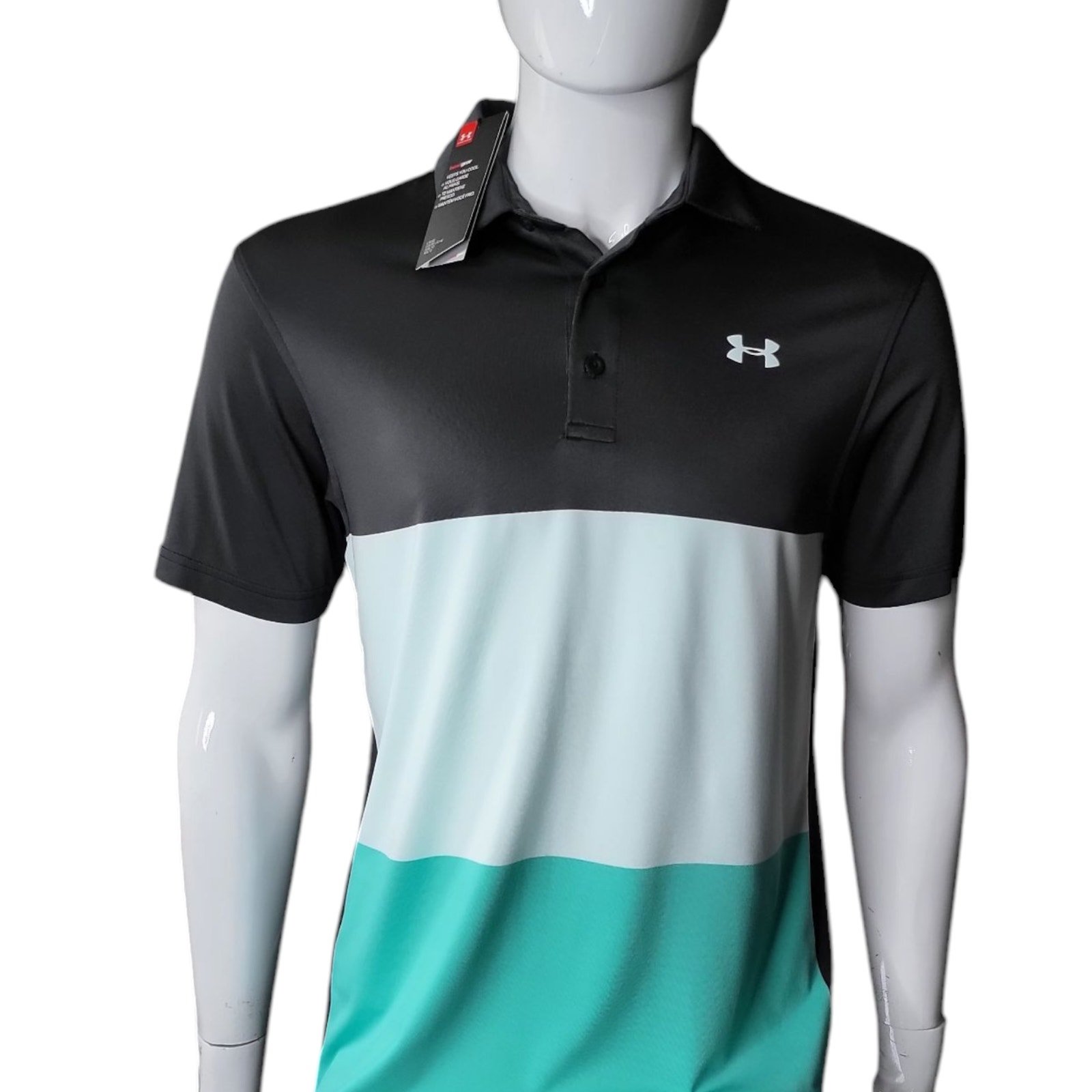 NWT UNDER ARMOUR The Playoff Polo Colorblock HeatGear Loose Fit Men's Size S