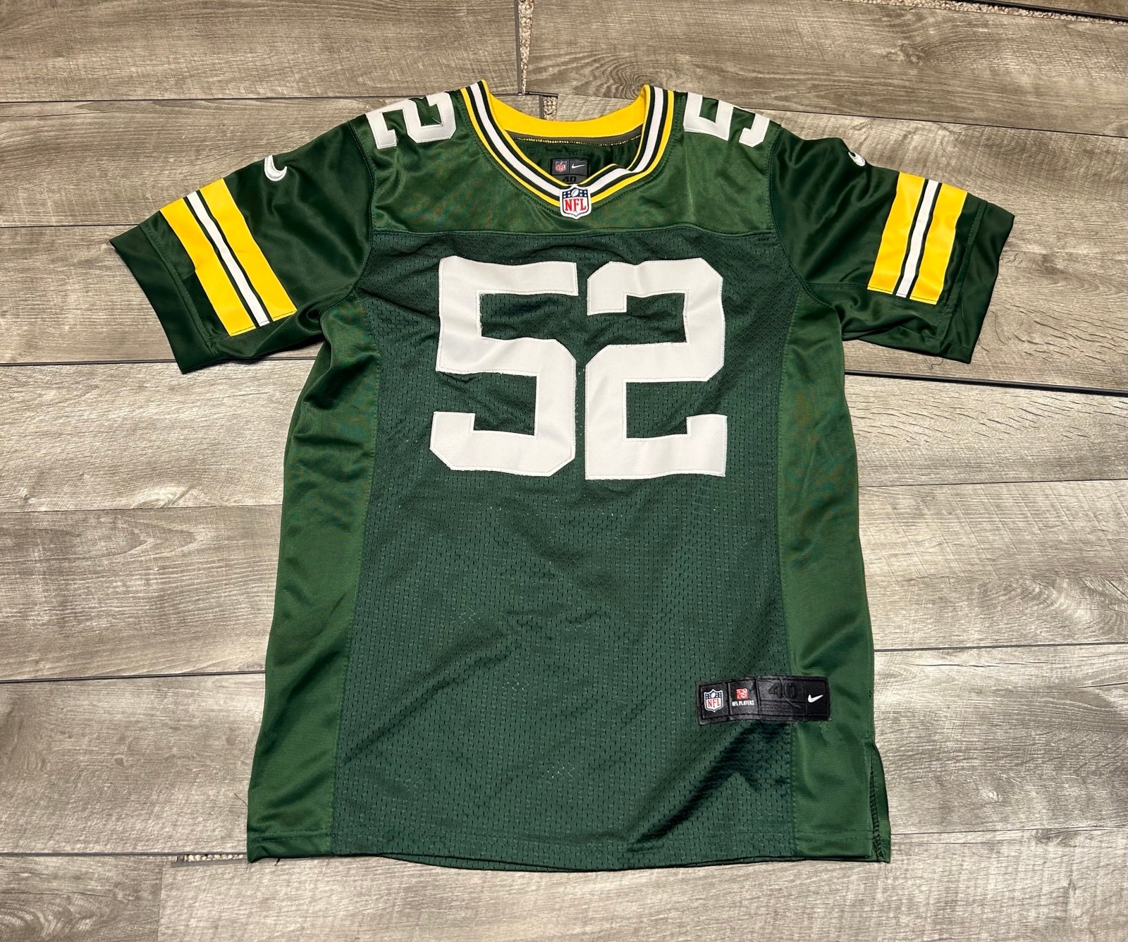 Nike On Field Green Bay Packers Clay Matthews Football NFL Uniform Jersey 40