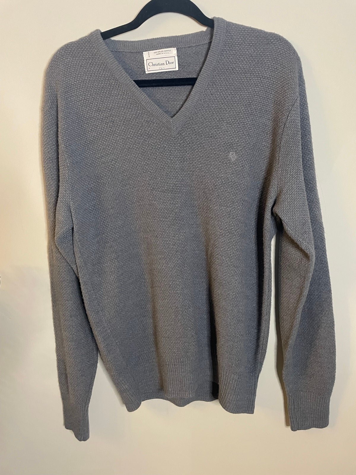 christian dior grey sweater