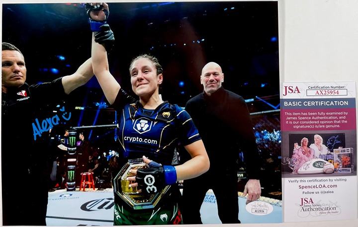 UFC Alexa Grasso Signed 8x10 Photo D Autograph MMA Fighter Flyweight JSA COA