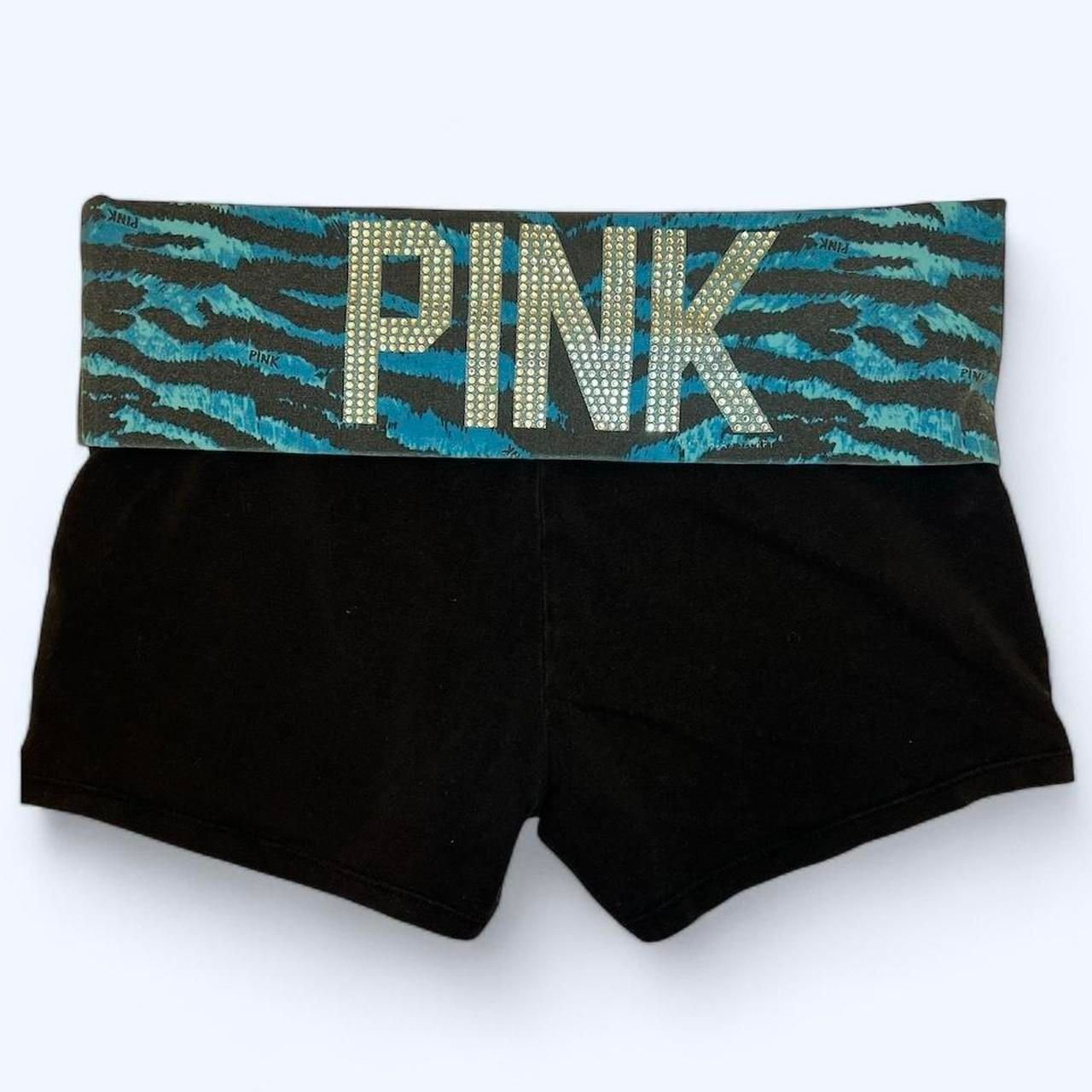 Rare Y2K Victoria's Secret PINK Animal Print Zebra Stripes Yoga Shorts