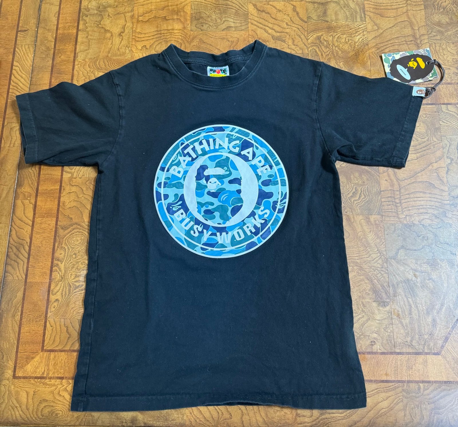 bape blue circle tee