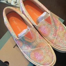 Toms Alpargata Fenix Slip On Candy Pink Tie Dye Canvas Womens 8.5