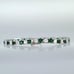 Mens 14K White Gold 2ct Green Emerald Gemstone Diamond Tennis Bracelet 7.5 Real