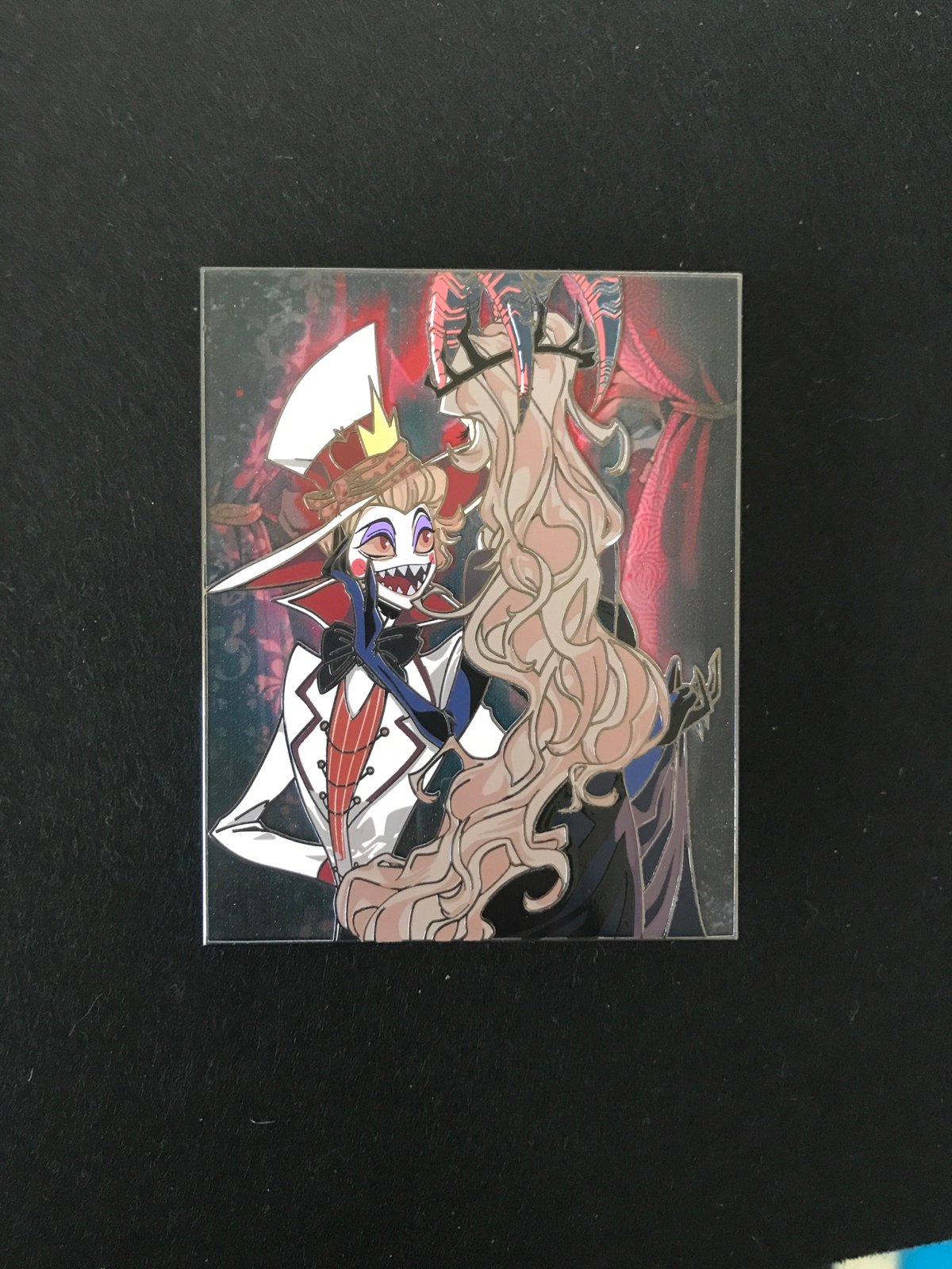 Hozbin hotel Lucifer Lilith black enamel pin