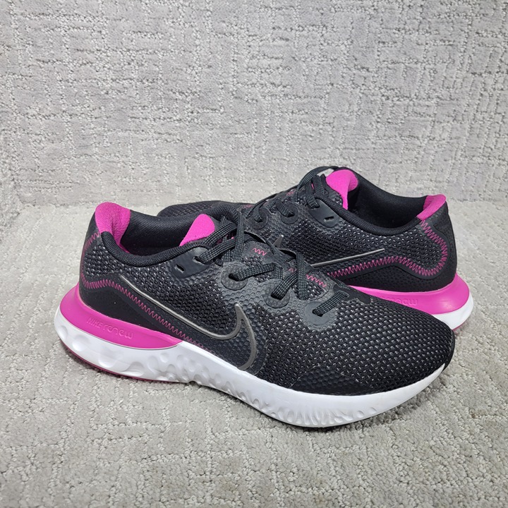 Nike Renew Run CK6360-004 Womens Size US 9 Black Pink Athletic Sneaker Shoes