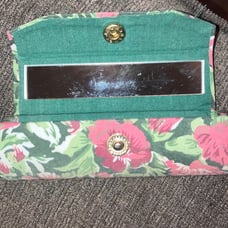 Vintage Floral mirror and holding case