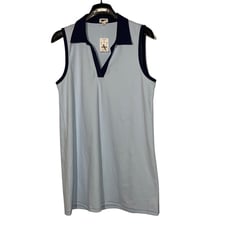 J. Crew Factory Polo Active Casual Athletic Athleisure Dress Blue Sz MED