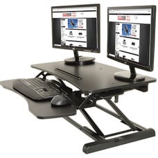 Height Adjustable Standing Desk Monitor Riser Tabletop Sit to Stand Workstation