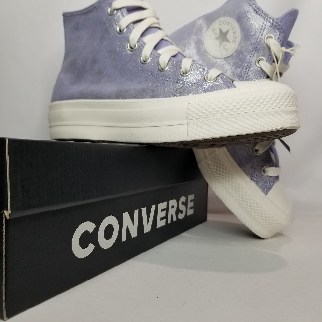 Converse Unisex CTAS Lift Hi Tops Women Size 9 Lilac Pewter A11549C NWT
