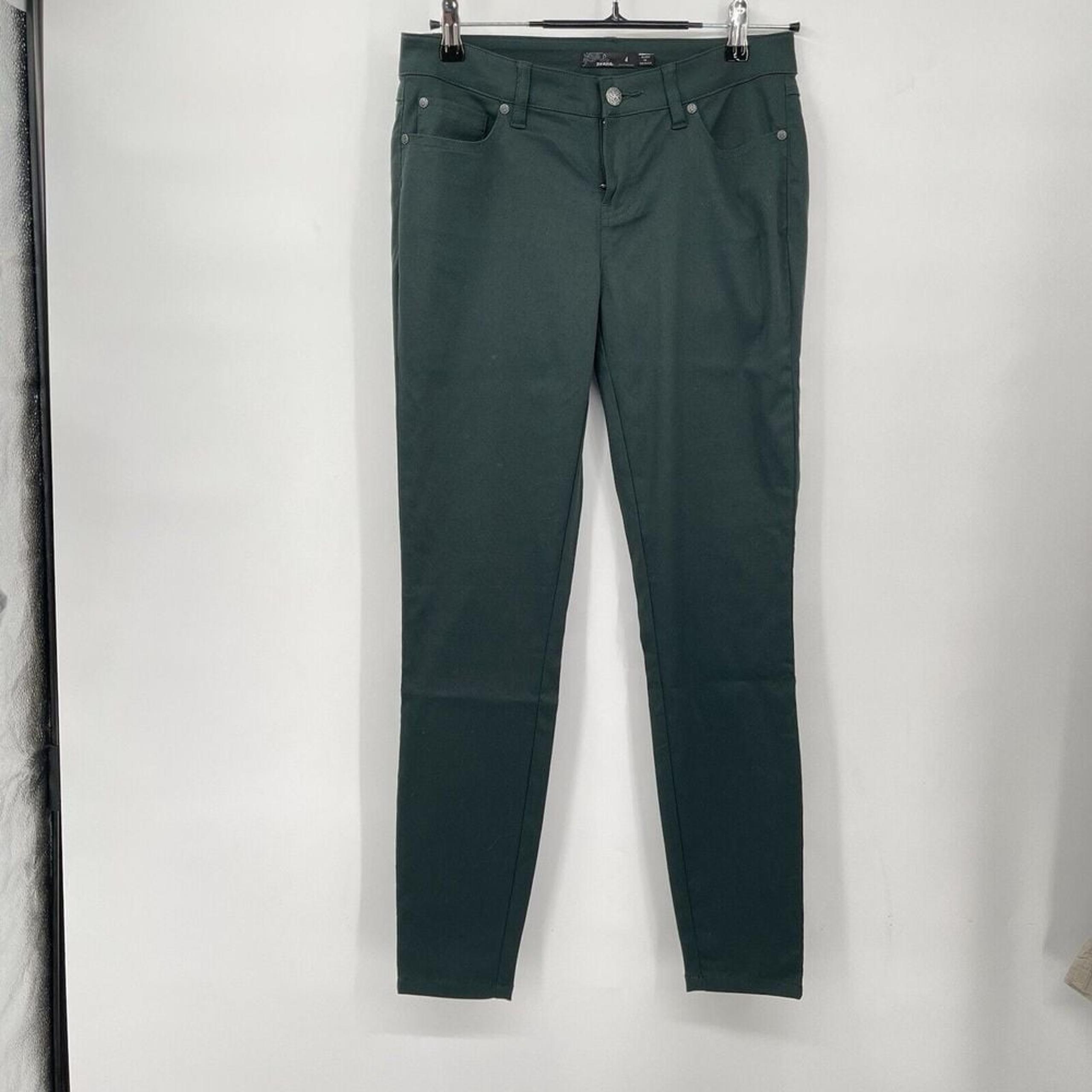prAna Womens size 4  Short inseam Skinny Stretch Green