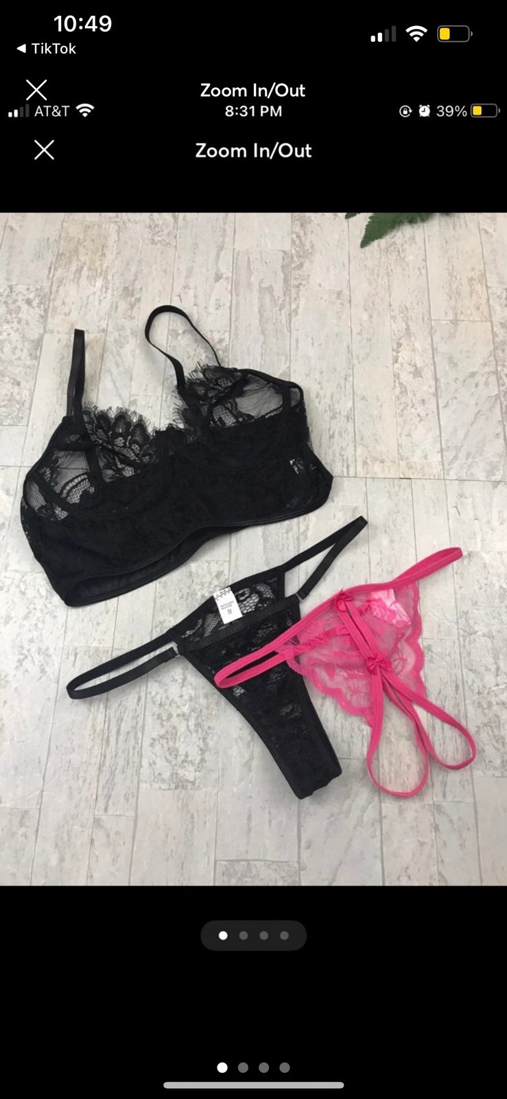 Lace bra bralette panties thong lingerie set undies underwear
