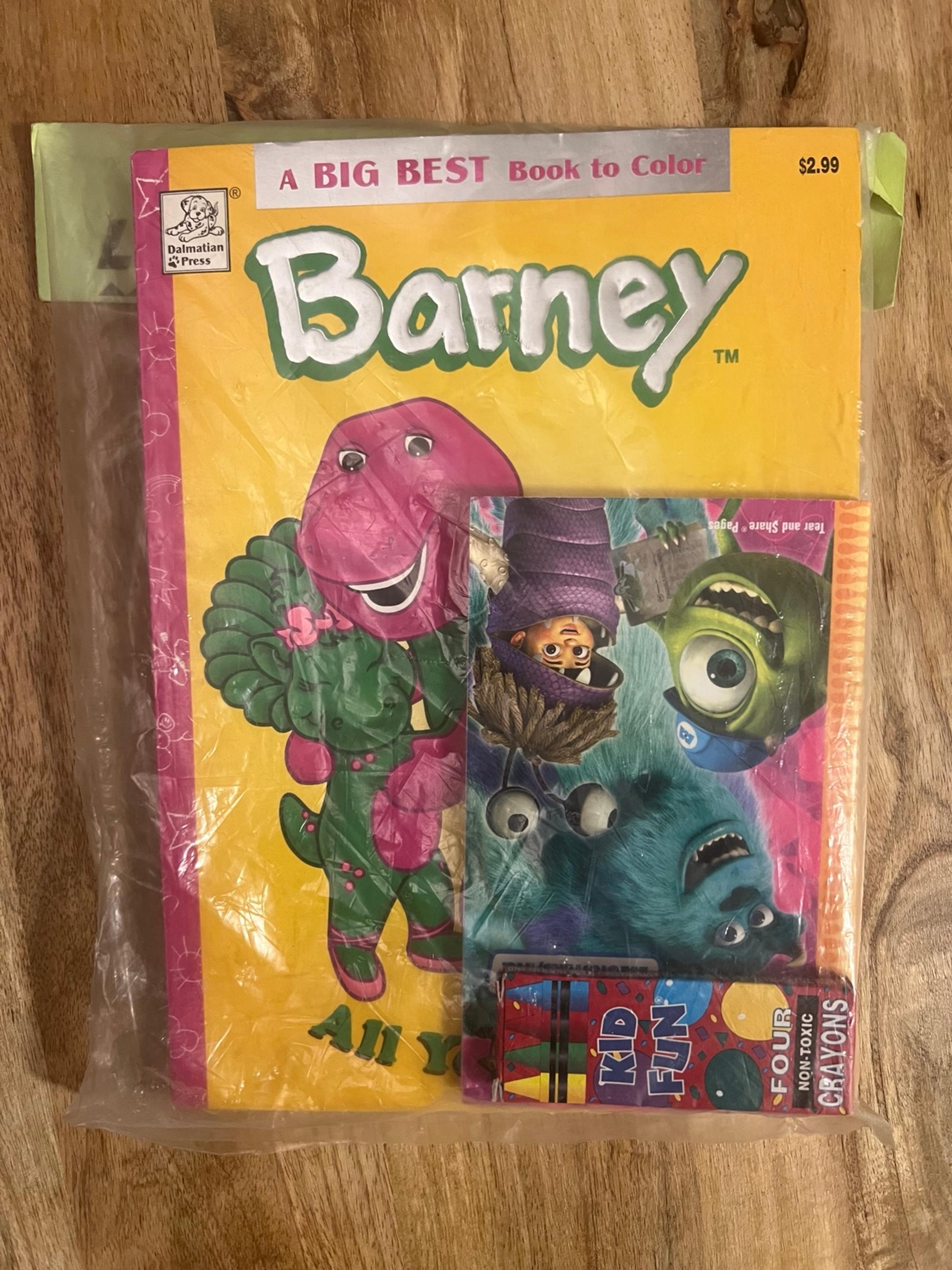 Barney & veggie tales coloring book