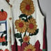Eagle's Eye Vintage Sweater Knit V Neck Embroidered Size XL Fall Thanksgiving