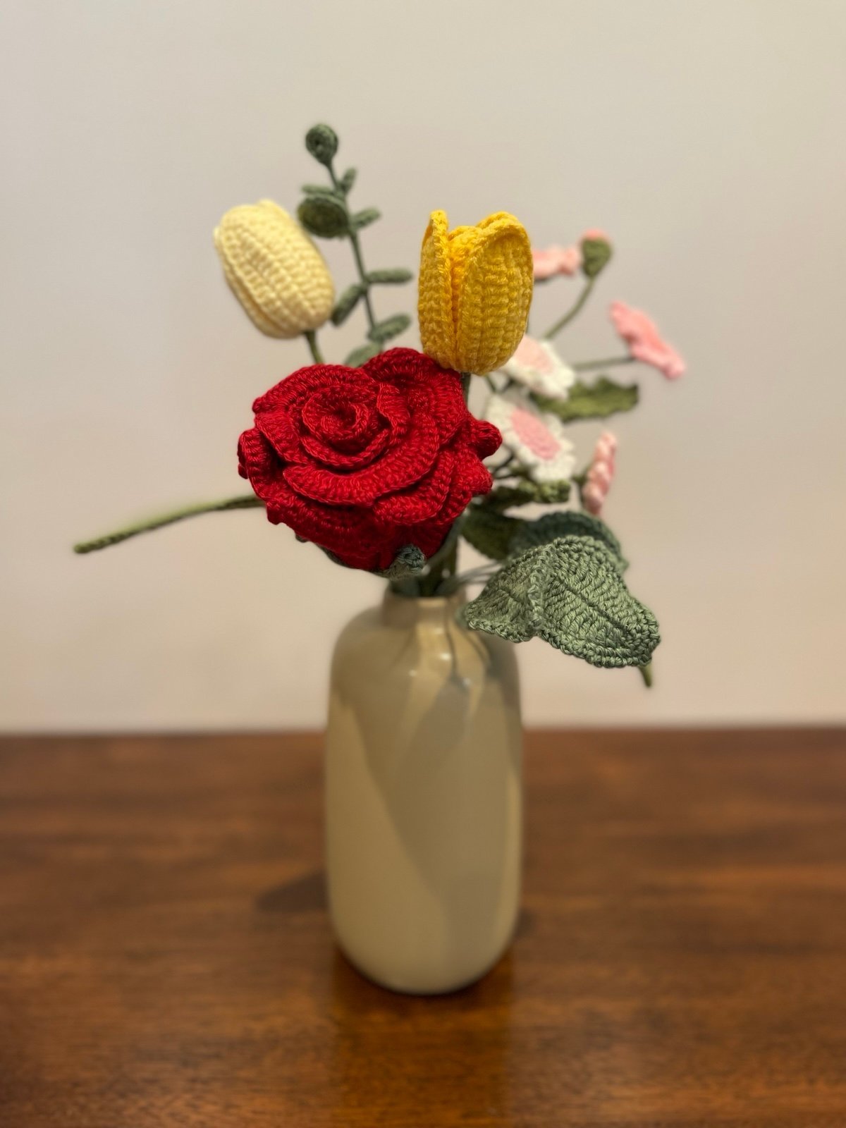 Handmade Crocheted Thai Rose Bouquet 15