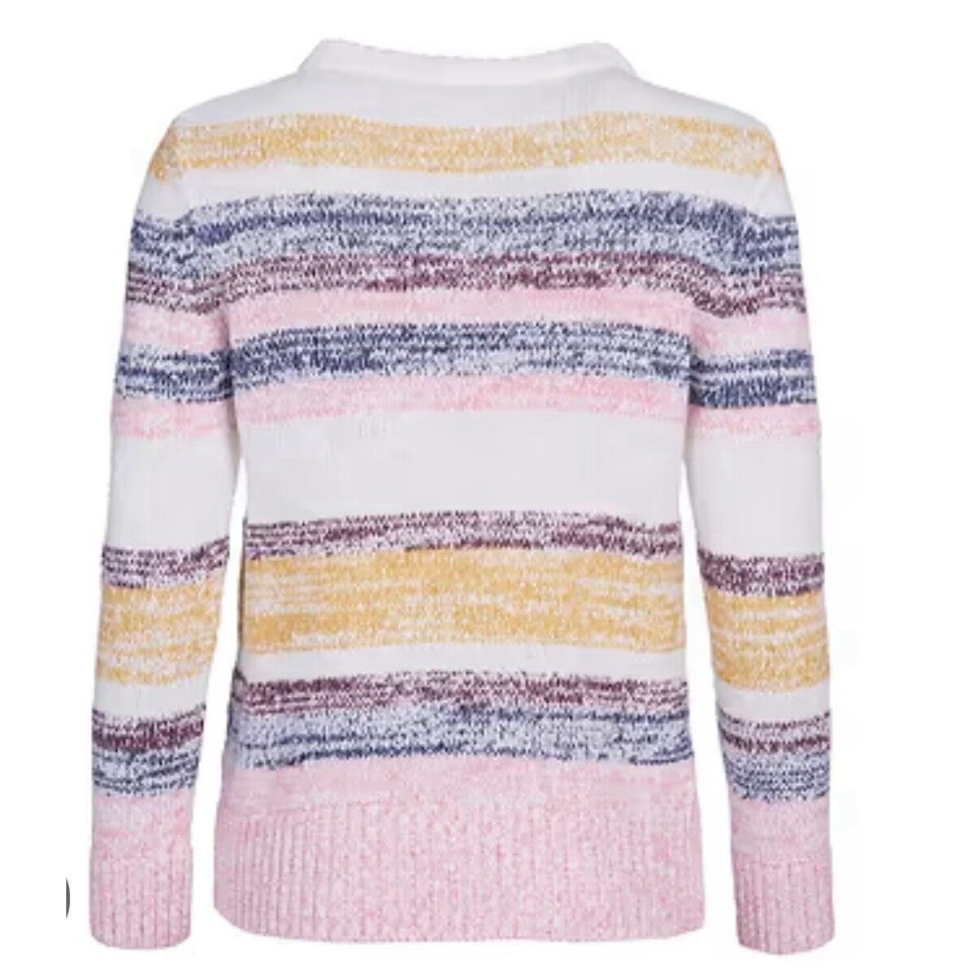 Barbour Aukiet Knit Striped Sweater Sz 12 New