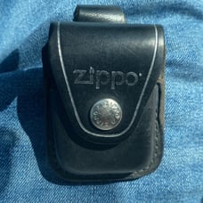 Cowhide leather Zippo lighters black