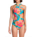 TRINA TURK Halterneck Reversible One-piece Swimsuit Multi Womens Size 8