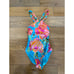TRINA TURK Halterneck Reversible One-piece Swimsuit Multi Womens Size 8