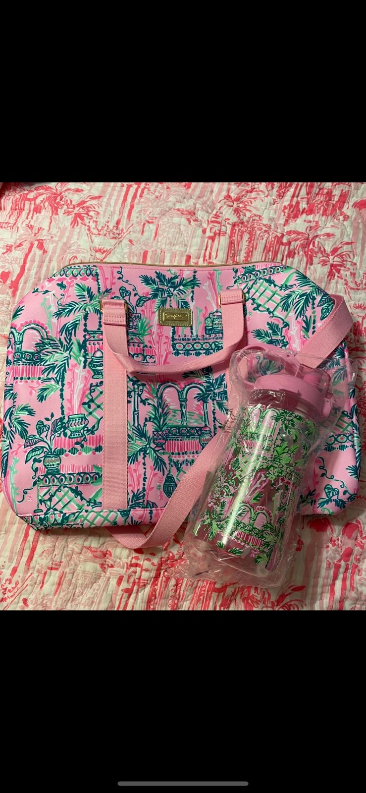 Lilly Pulitzer gym bag and water bottle NWT