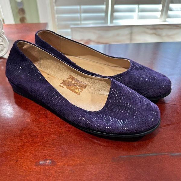FS/NY Zeppa Purple Leather Shimmery Flats Size 9