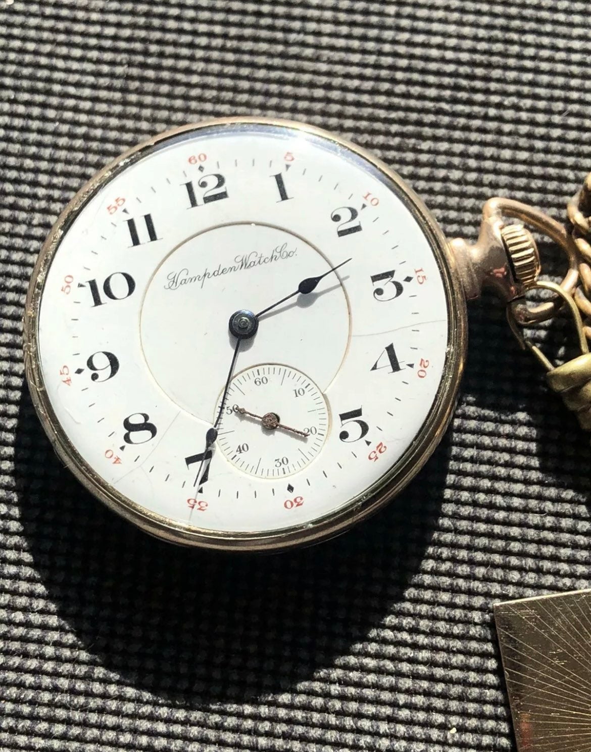 12 size Hampden “dueber grand” Pocket Watch.