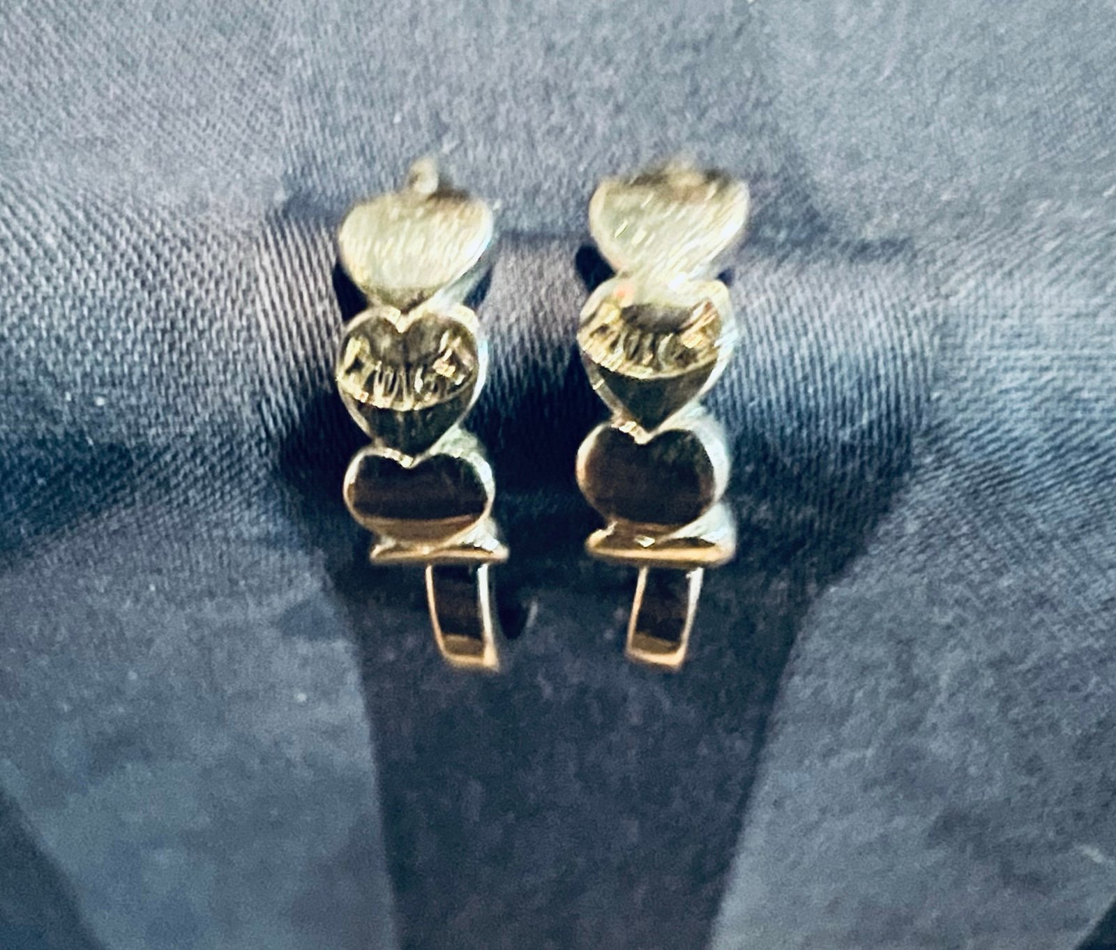 ‘Juicy Couture’ Silver Heart Hoop Earrings