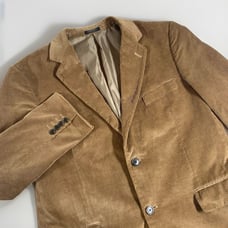 Adolfo Men's Sz 42R Brown 100% Cotton Corduroy Sport Coat Blazer