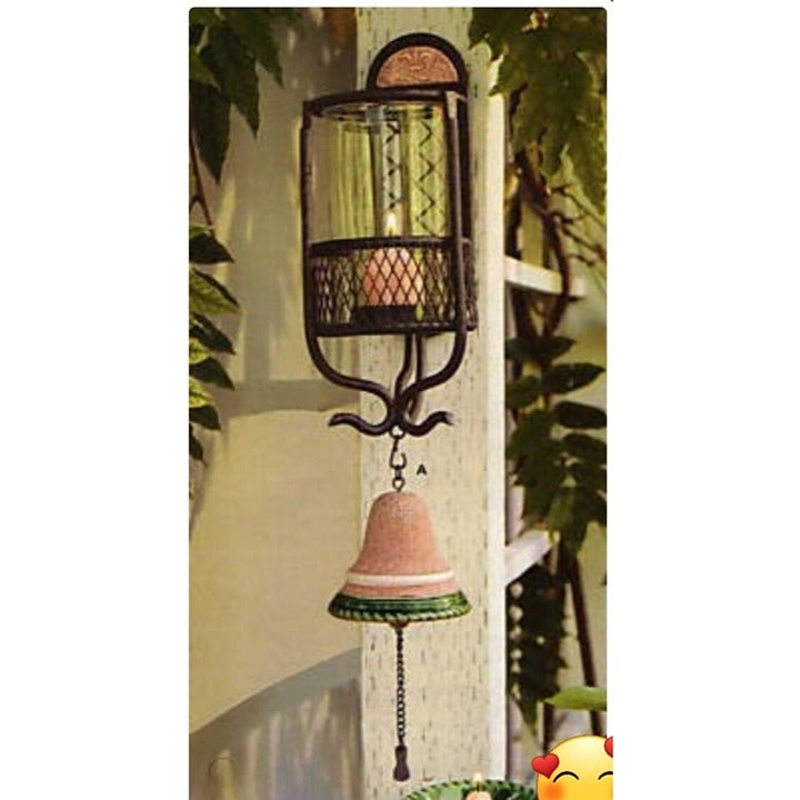 Partylite Mediterraneo Bell Lantern Pillar Garden P8464 Vintage Retired NIB NOS