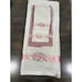 New Vintage Avanti Cameo Rose Guest Bath Towel Set Pink and White