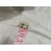 New Vintage Avanti Cameo Rose Guest Bath Towel Set Pink and White
