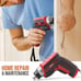 35pc Red tool kit with 3.6V USB Electric