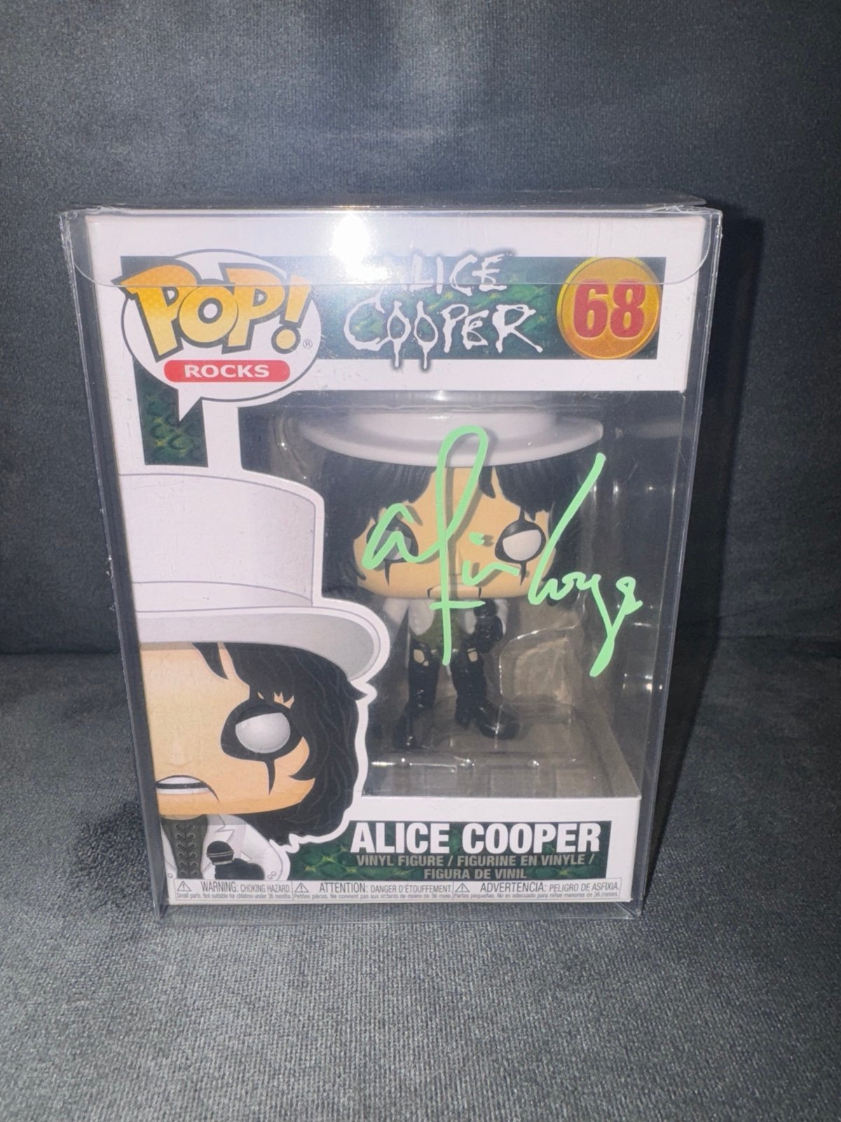 Alice Cooper Signed Alice Cooper #68 Funko Pop! Vinyl Figure (Beckett)
