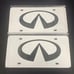 Infiniti Brand New Front Vanity Metal Plate Frame Holder (2 Pack)